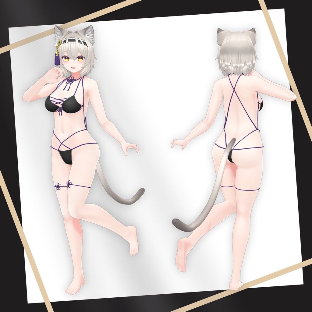 オリジナル3Dモデル「桜狐」