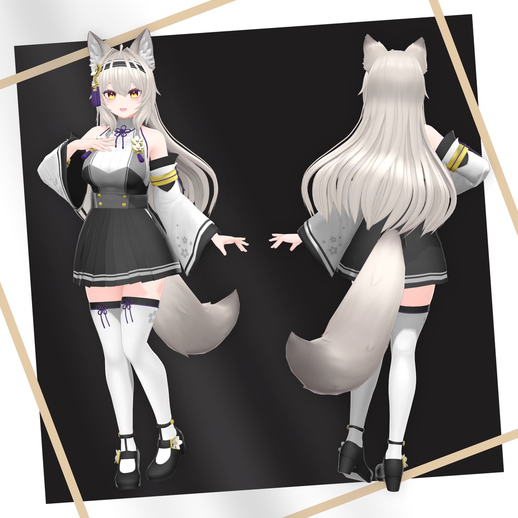 オリジナル3Dモデル「桜狐」