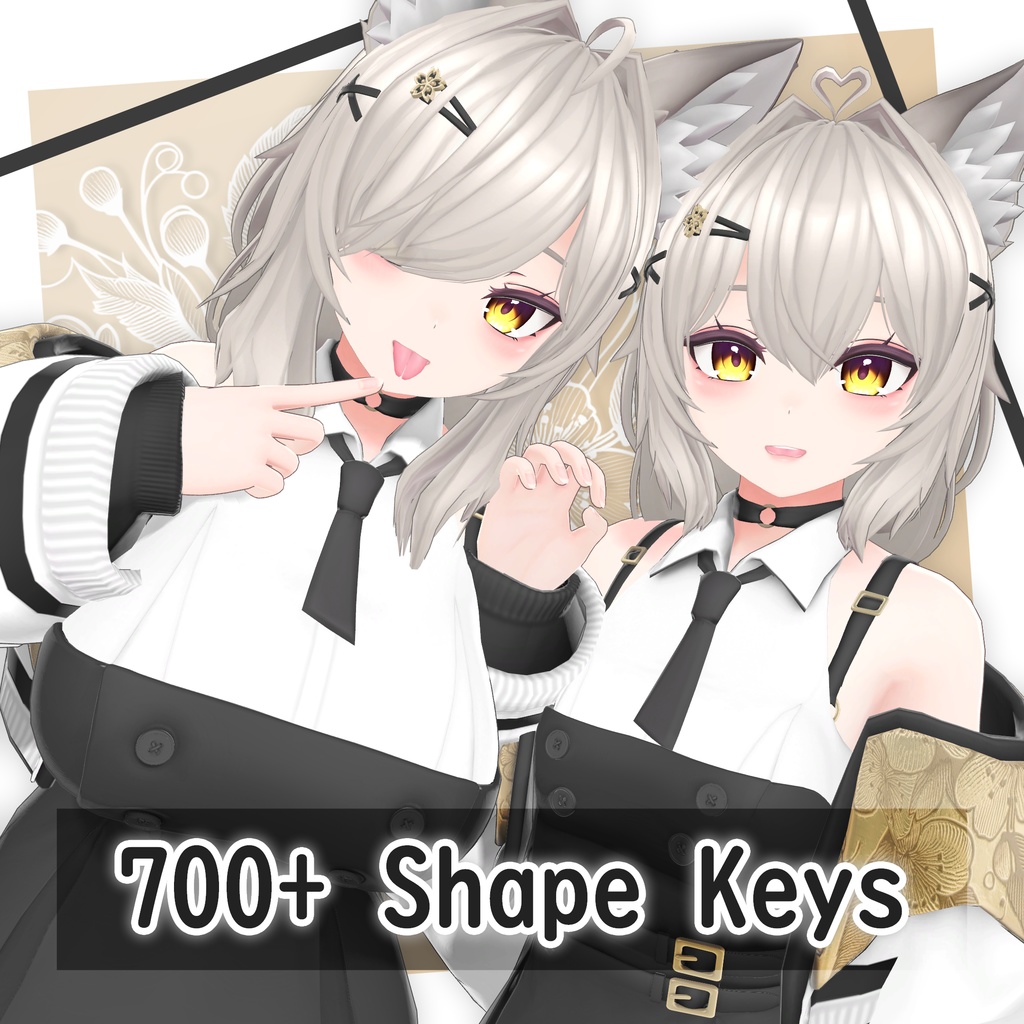 オリジナル3Dモデル「桜狐」