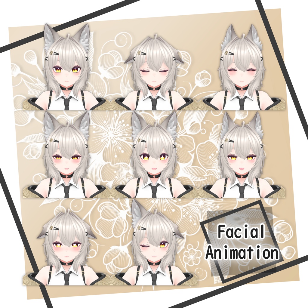 オリジナル3Dモデル「桜狐」