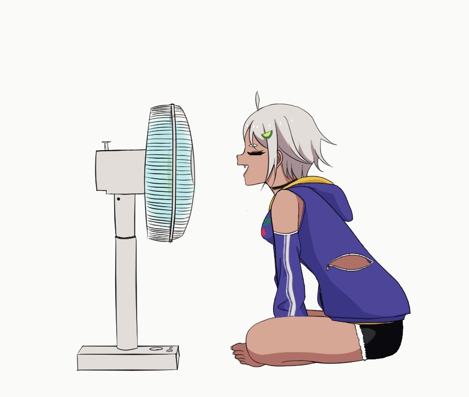 扇風機と葉山