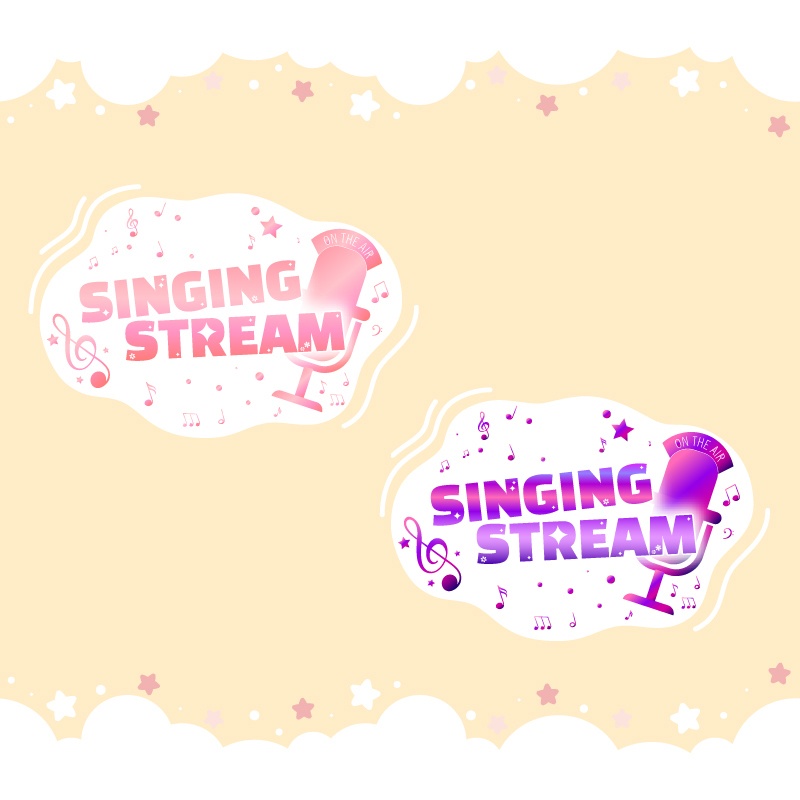 ふわふわ可愛い”歌枠ロゴ”(英語バージョン)