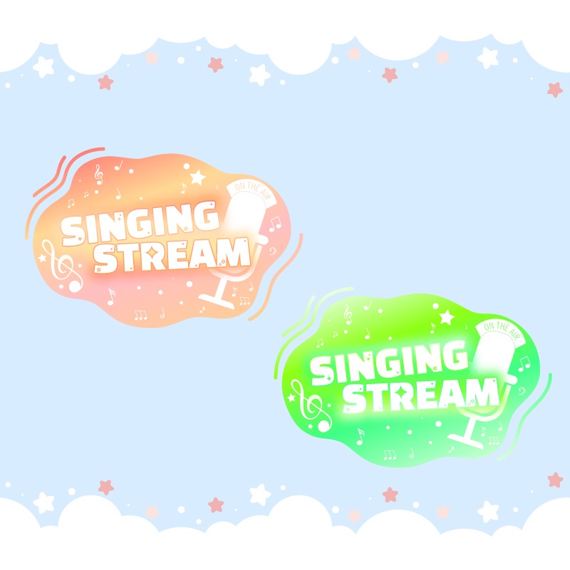 ふわふわ可愛い”歌枠ロゴ”(英語バージョン)