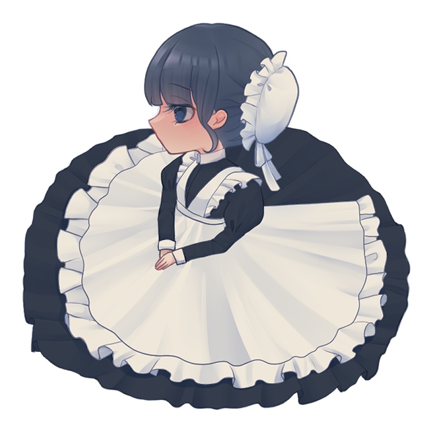 くるくるすとんメイドさんシール
