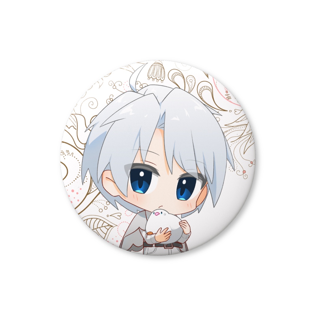 小白くん缶バッジ (ミニキャラ)