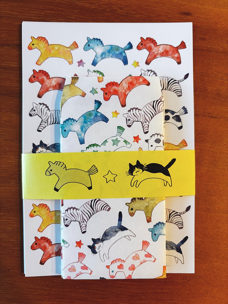 午ときどき猫【ポスカ＆ポチ袋セット】