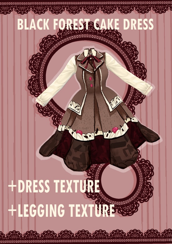 VROID 黒い森ケーキロリータドレス : Black Forest Cake Dress