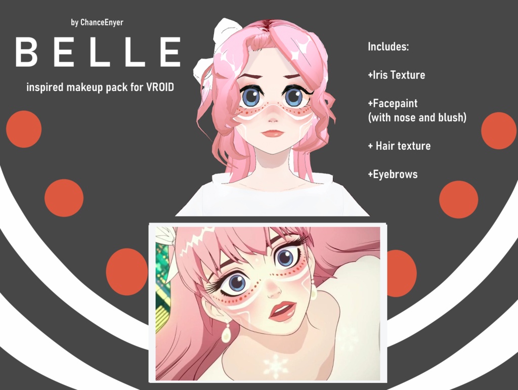 BELLE 化粧 VROID: Belle inspired makeup for VROID