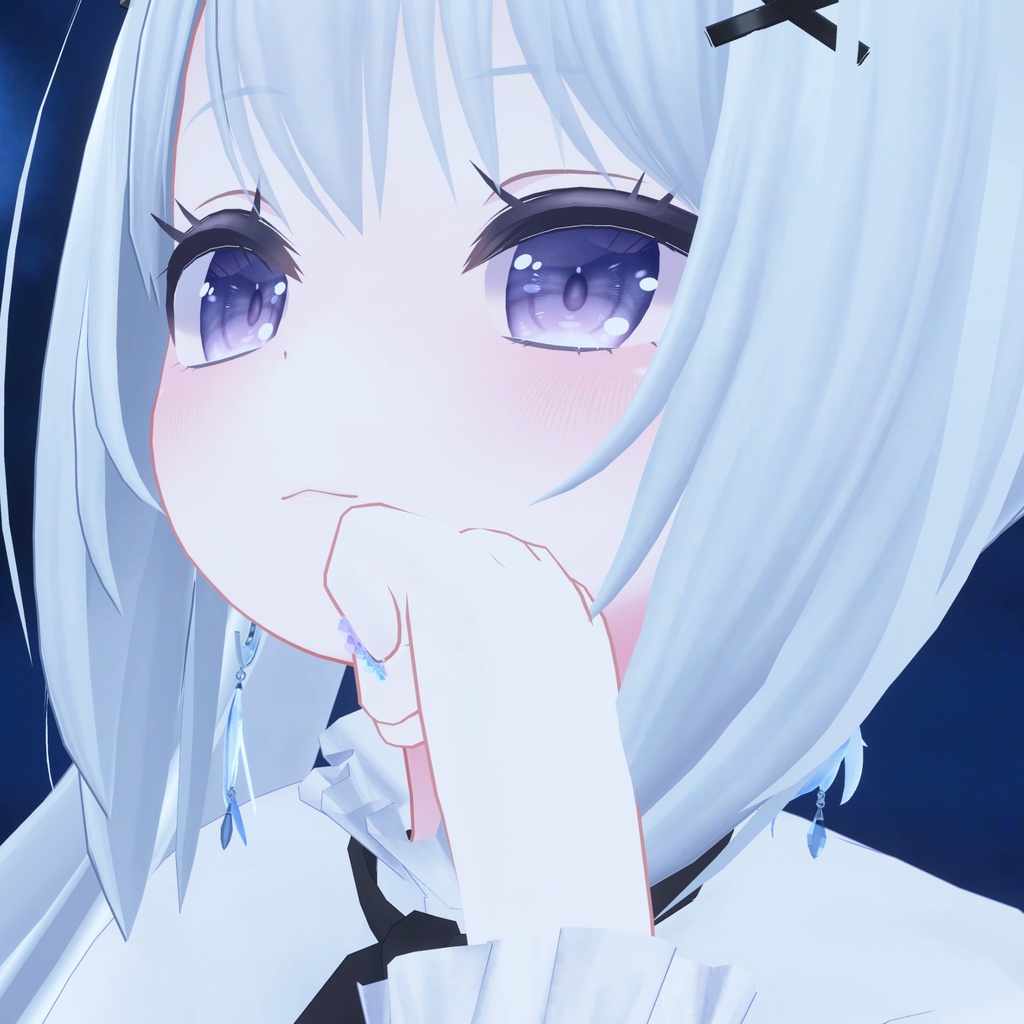Lunar Wing|月石と羽の揺れるピアス【VRChat想定/Lavie調整済み/全5色】