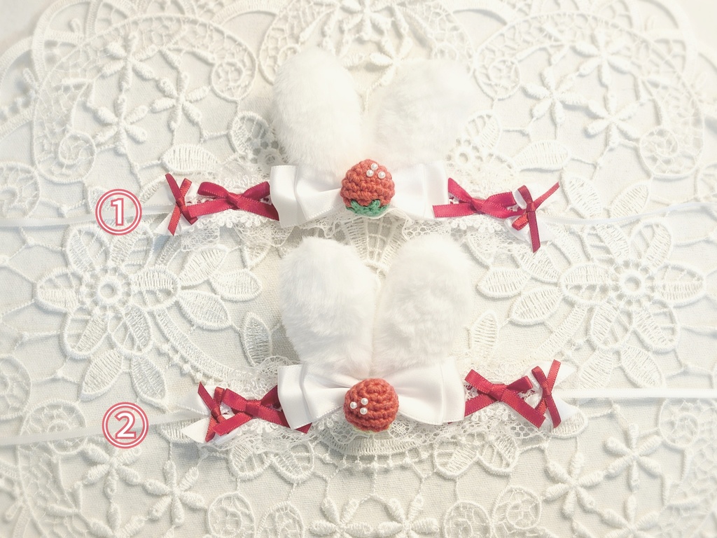 うさみみヘッドドレス いちご