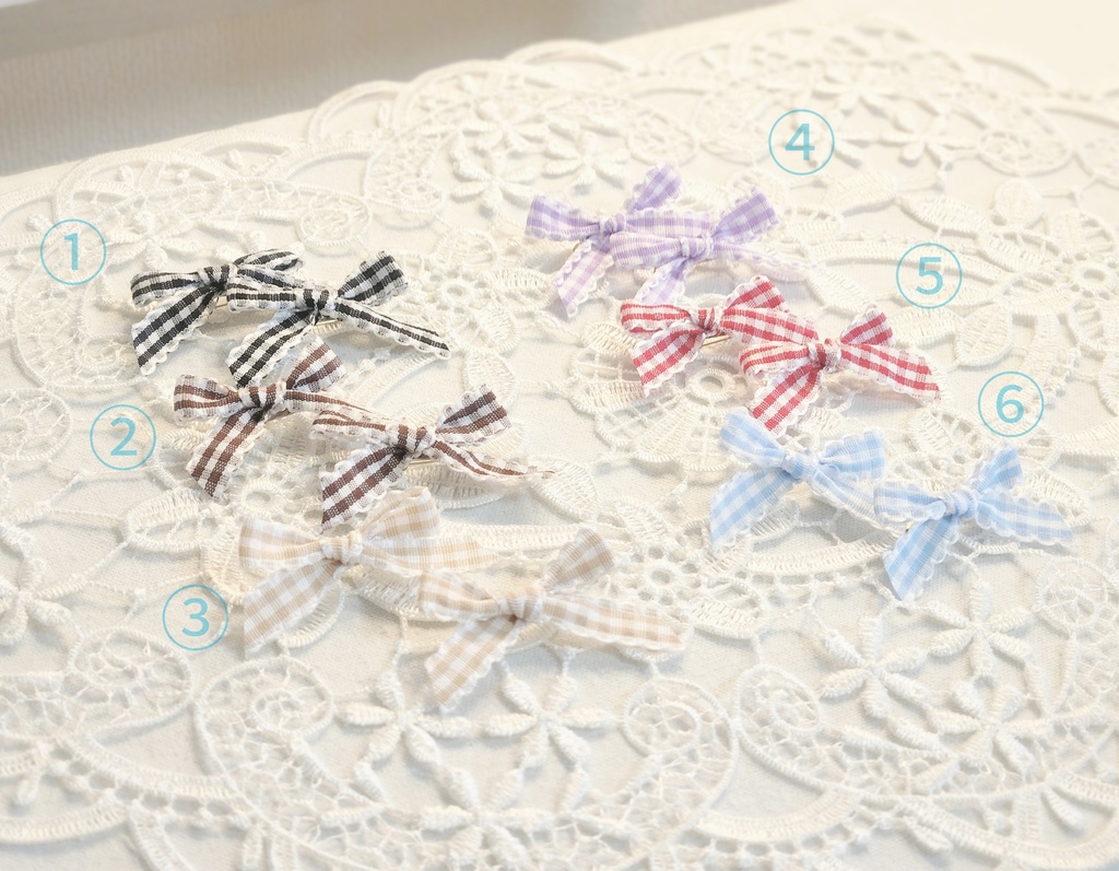 ぬいぐるみ用 リボン ギンガムチェック