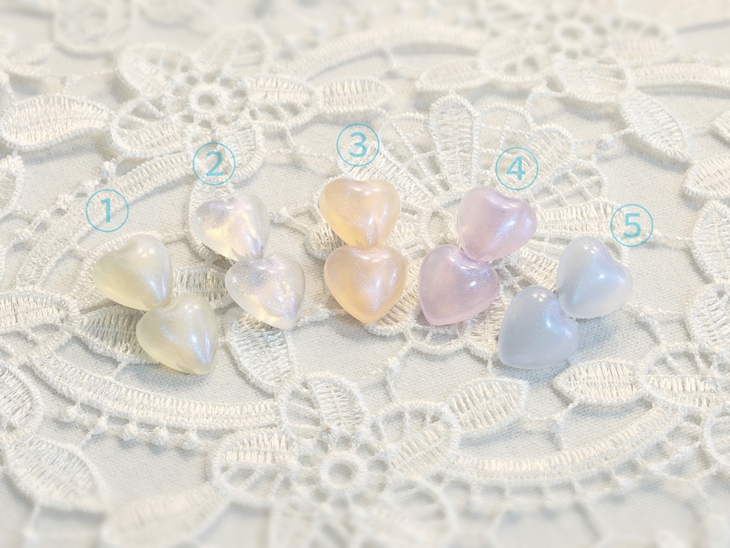 ぬいぐるみ用 ヘアクリップ ハート