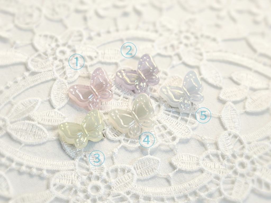 ぬいぐるみ用 ヘアクリップ ちょうちょ