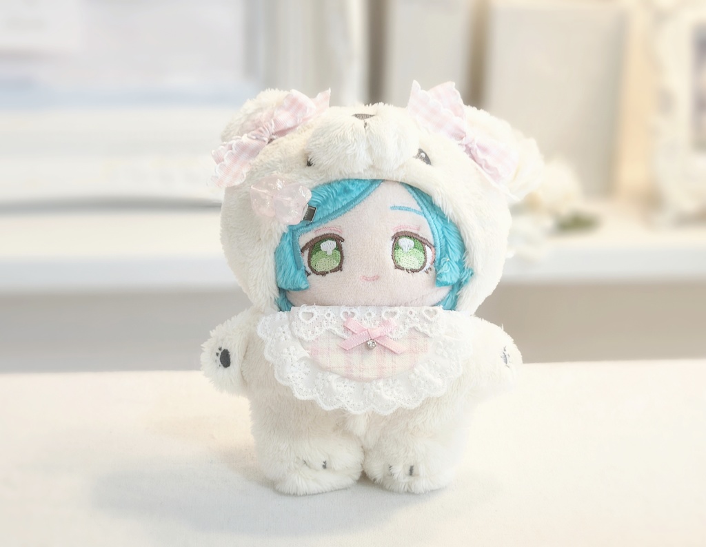 8カラー ぬいぐるみ用 ヘアクリップ ダイカットハート