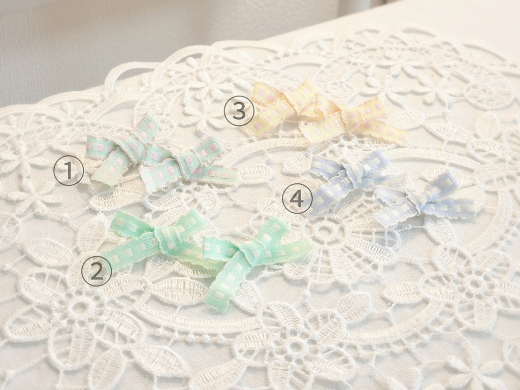 ぬいぐるみ用 ドットリボン