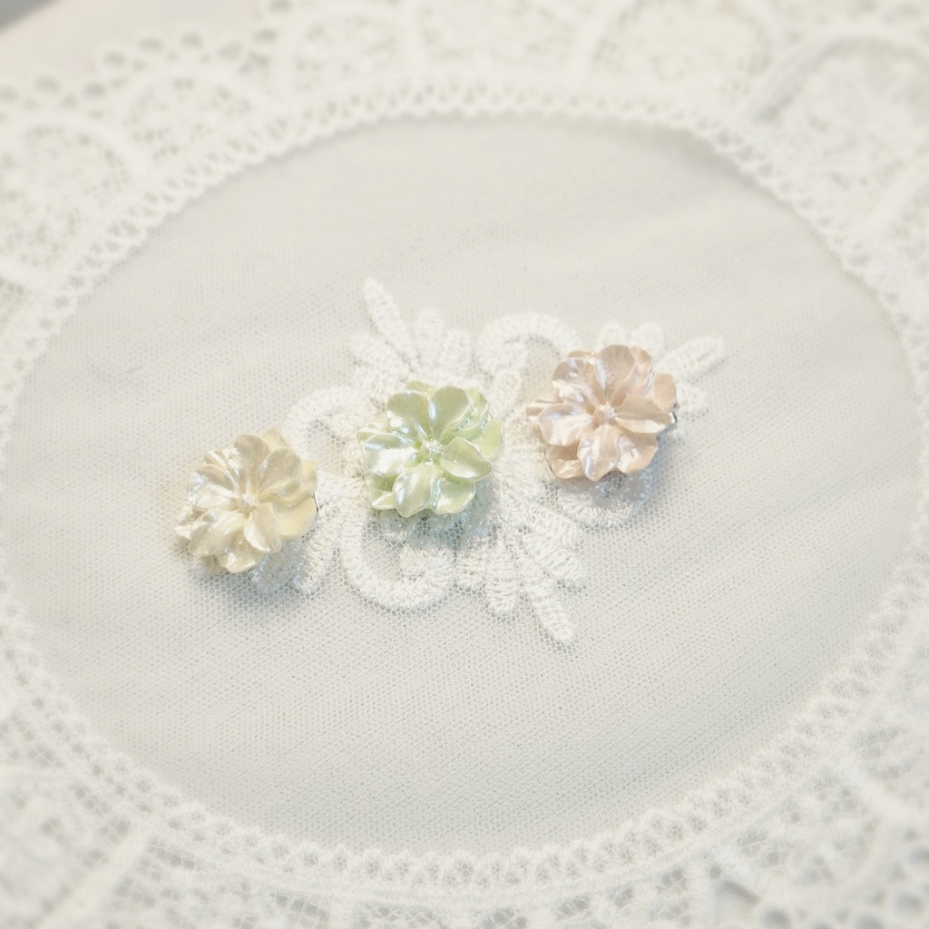 7カラー ぬいぐるみ用 ヘアクリップ フラワー