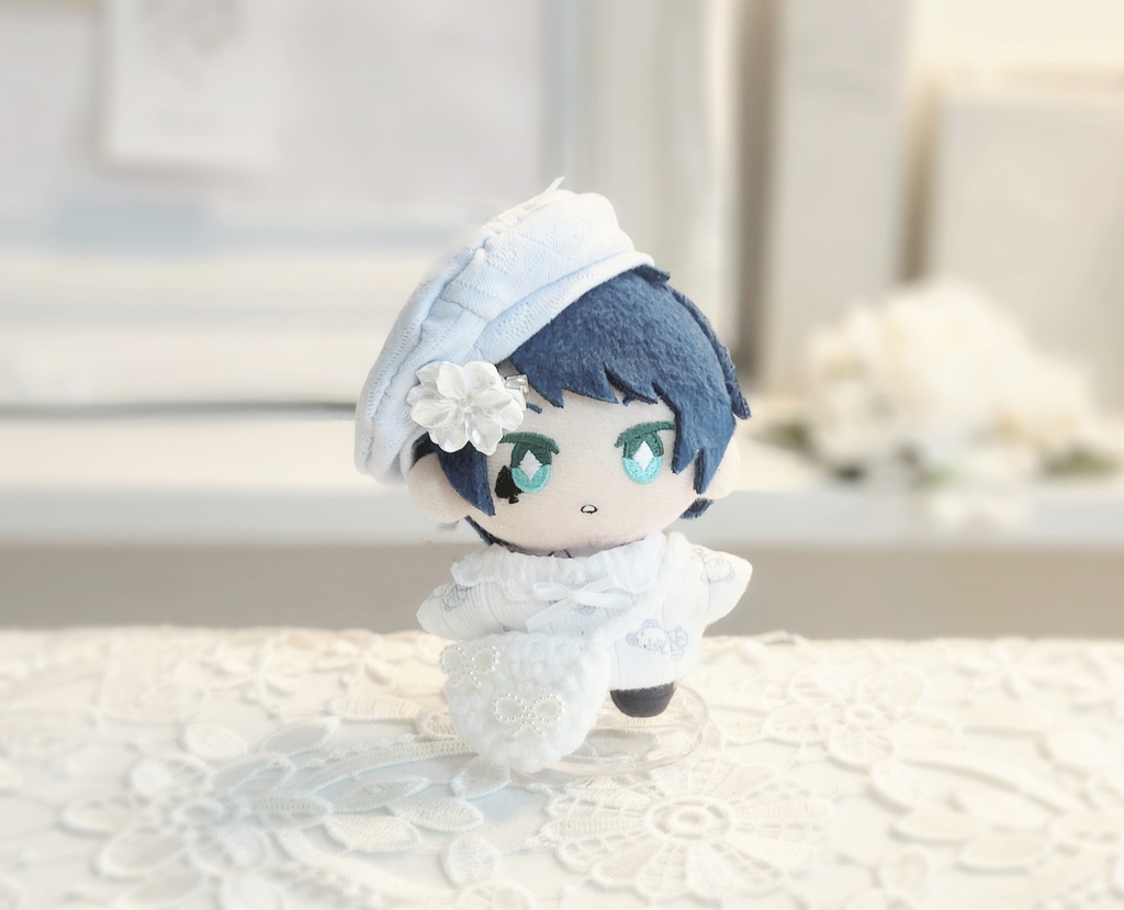 7カラー ぬいぐるみ用 ヘアクリップ フラワー