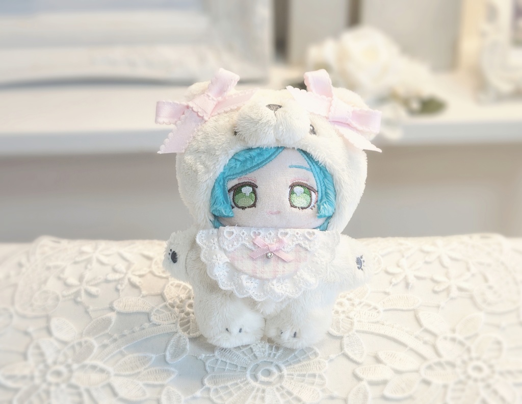 ふわふわレースリボン ヘアピン