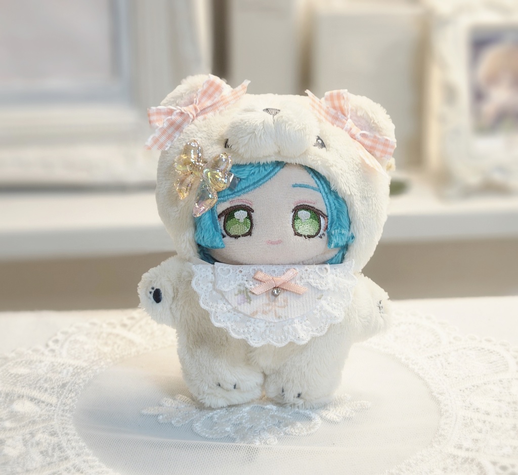 ぬいぐるみ用 ヘアクリップ バルーンリボン