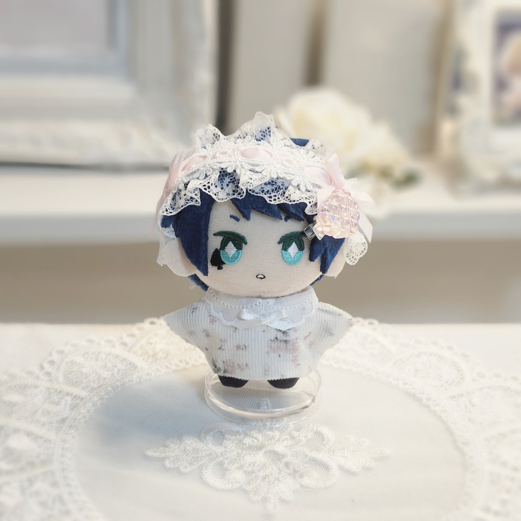 ぬいぐるみ用 ヘアクリップ キルティングハート