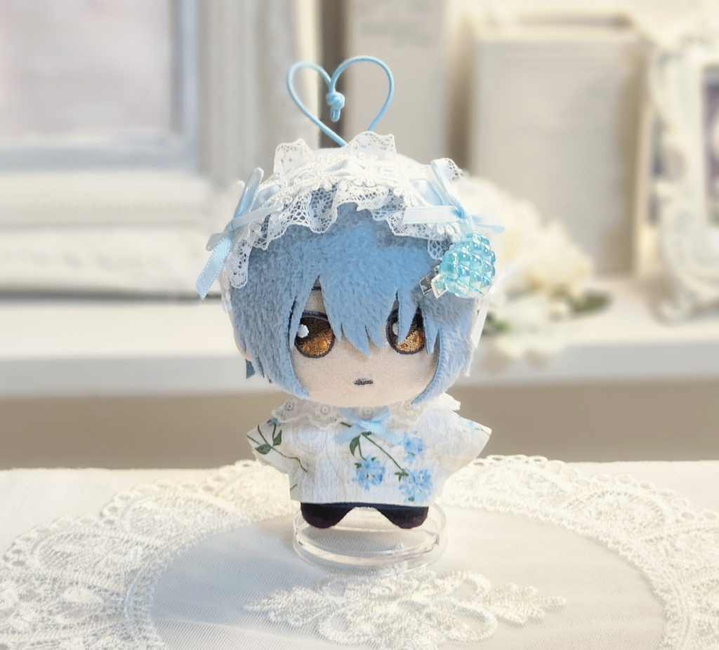 ぬいぐるみ用 ヘアクリップ キルティングハート