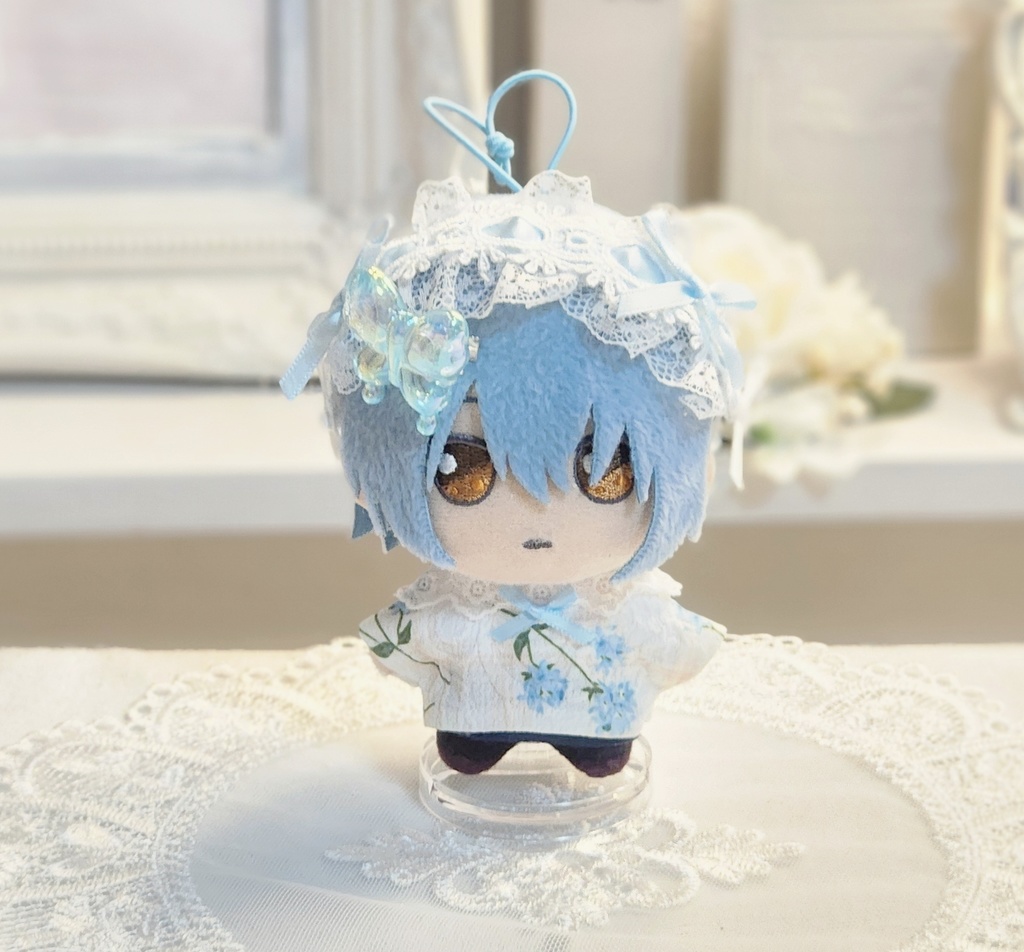 ぬいぐるみ用 ヘアクリップ クリア蝶