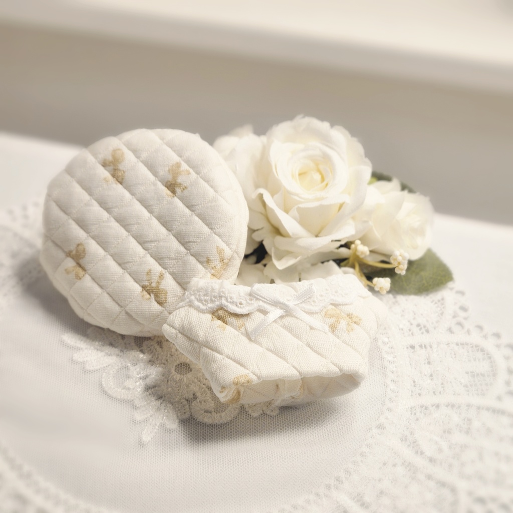 13cm ぬい服 リボンキルティング