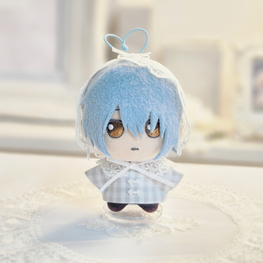 12cm ぬい服 付け外しできるレース襟チャイナTシャツ