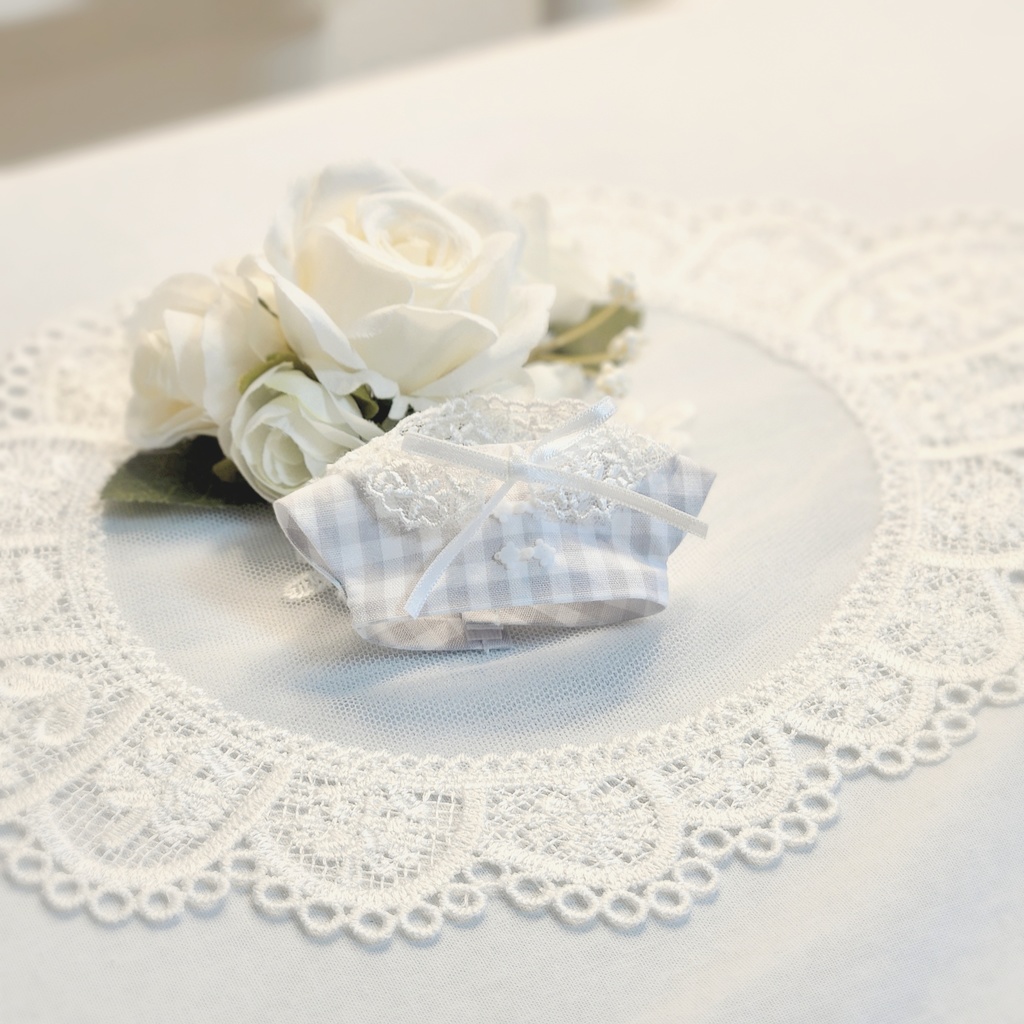 12cm ぬい服 付け外しできるレース襟チャイナTシャツ 