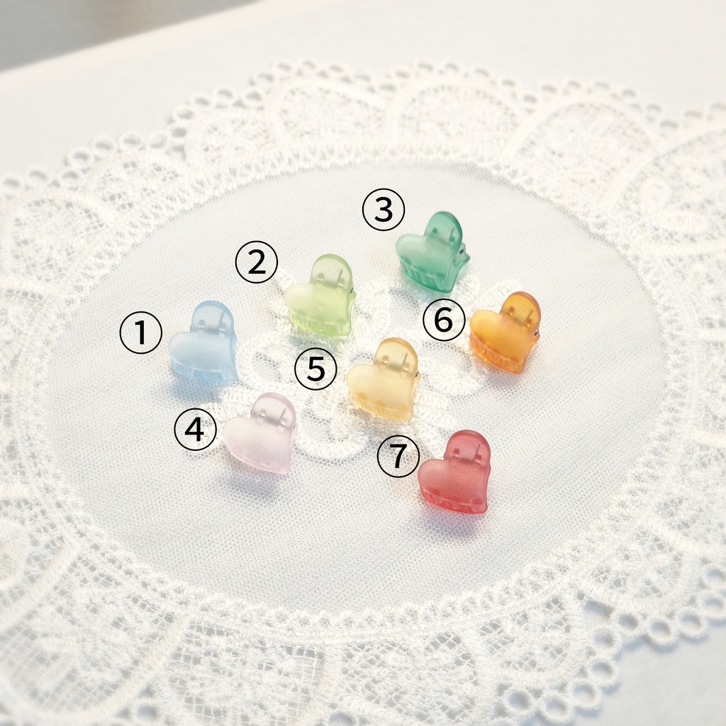 ぬいぐるみ用 ヘアクリップ ハート