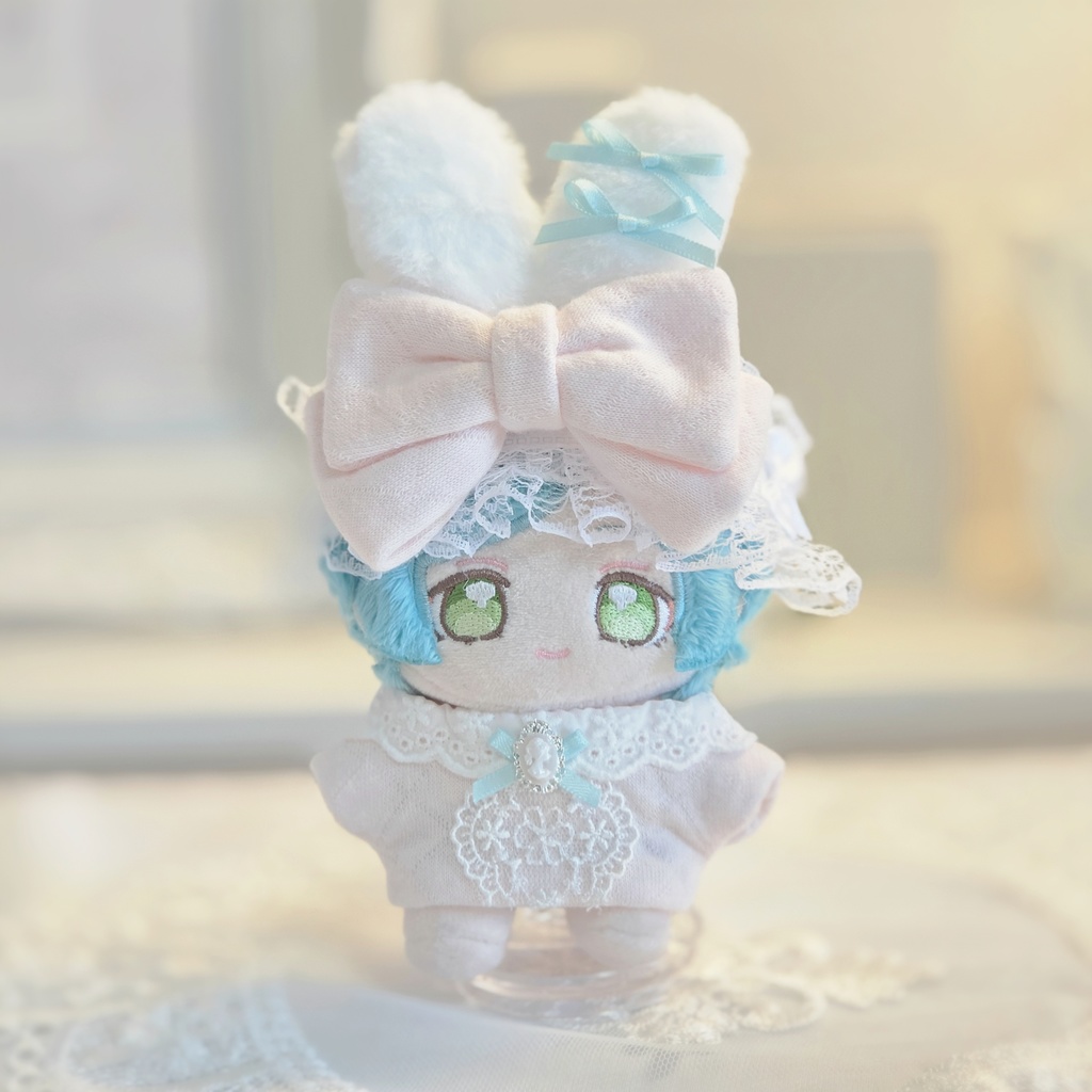 ぬいぐるみ用 うさみみ ヘッドドレス リボン