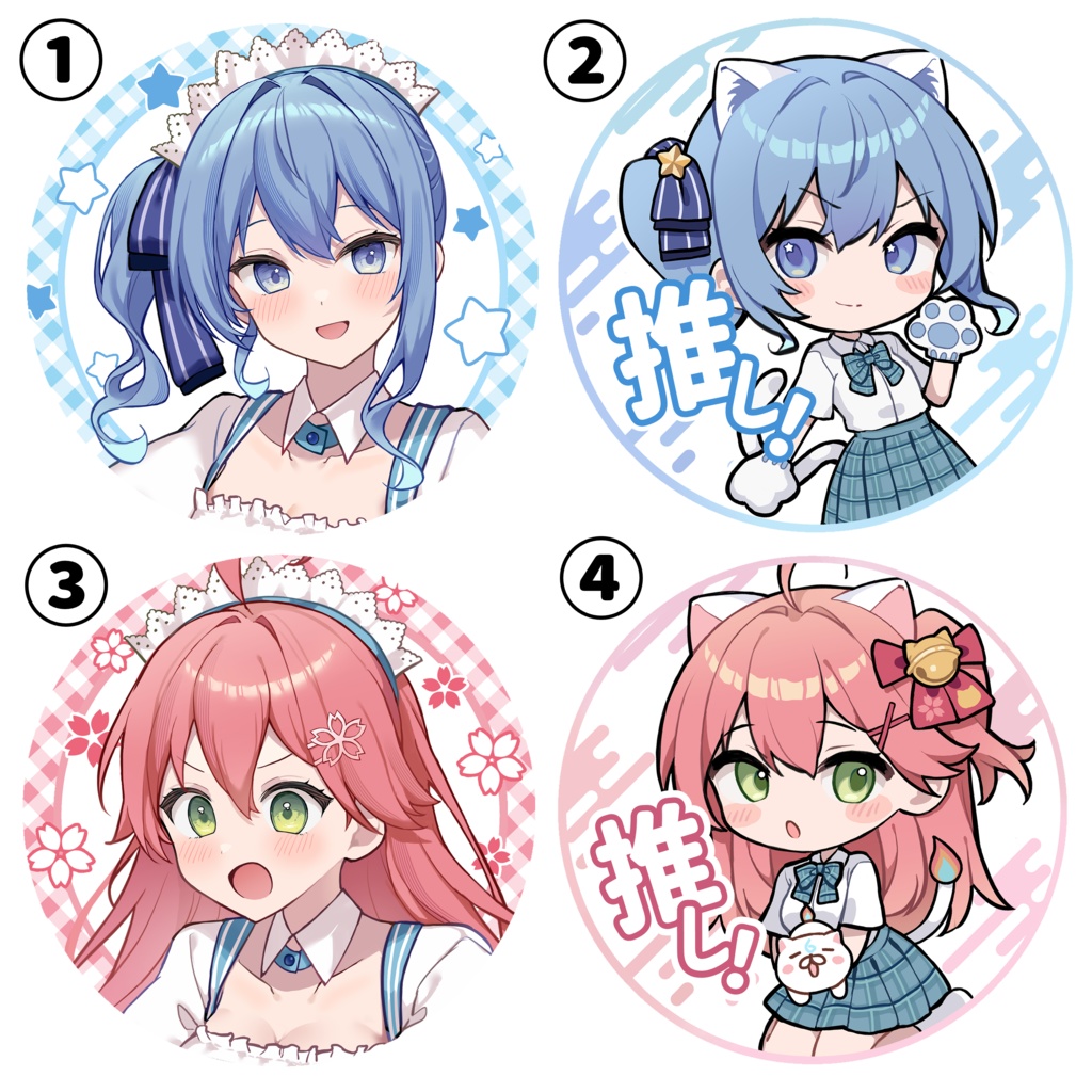 【非公式】みこめっと 缶バッチ 4種