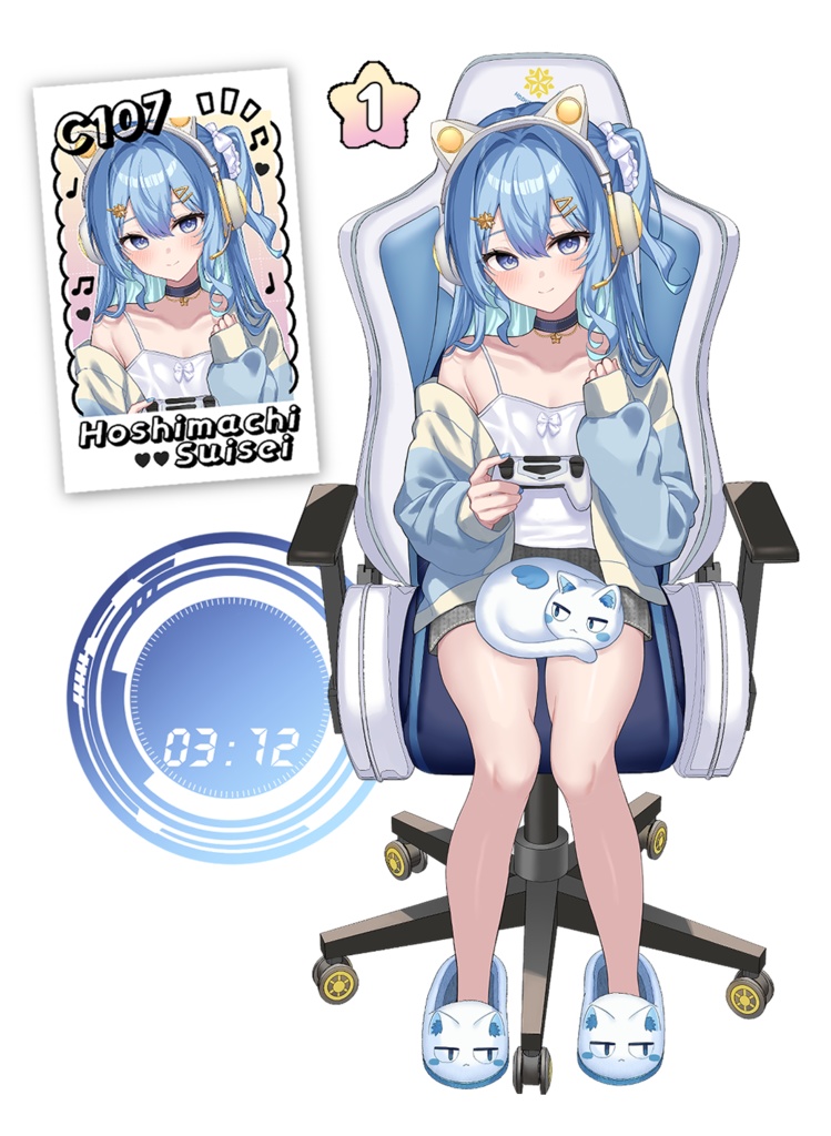 【C107】星街すいせいアクスタ&チェキセット【非公式】