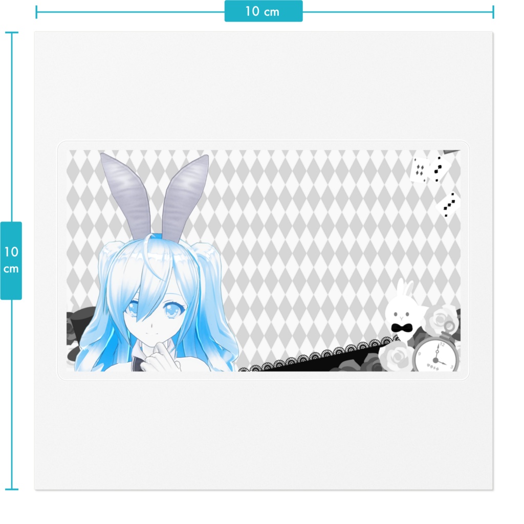 白うさぎステッカー