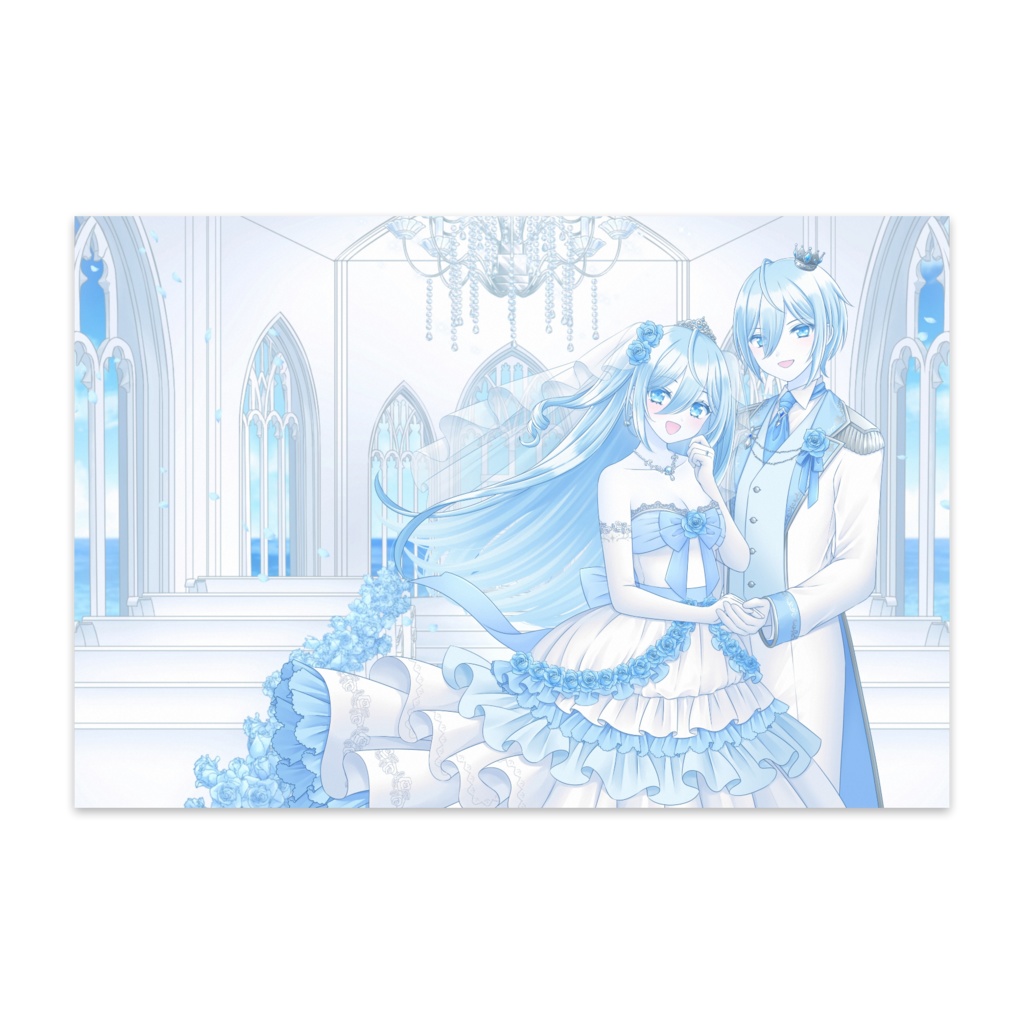空姫マリン×空皇子マリオ ジューンブライドグッズ2023 ポストカード 笑顔