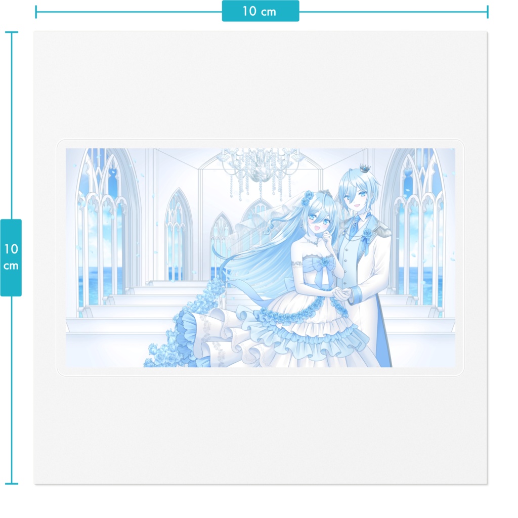 空姫マリン×空皇子マリオ ジューンブライドグッズ2023 ステッカー 笑顔