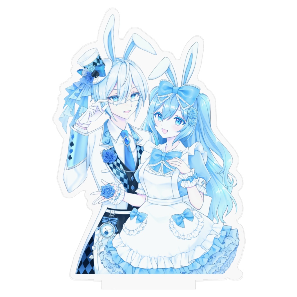 白うさぎ×アリス 笑顔 アクリルスタンド