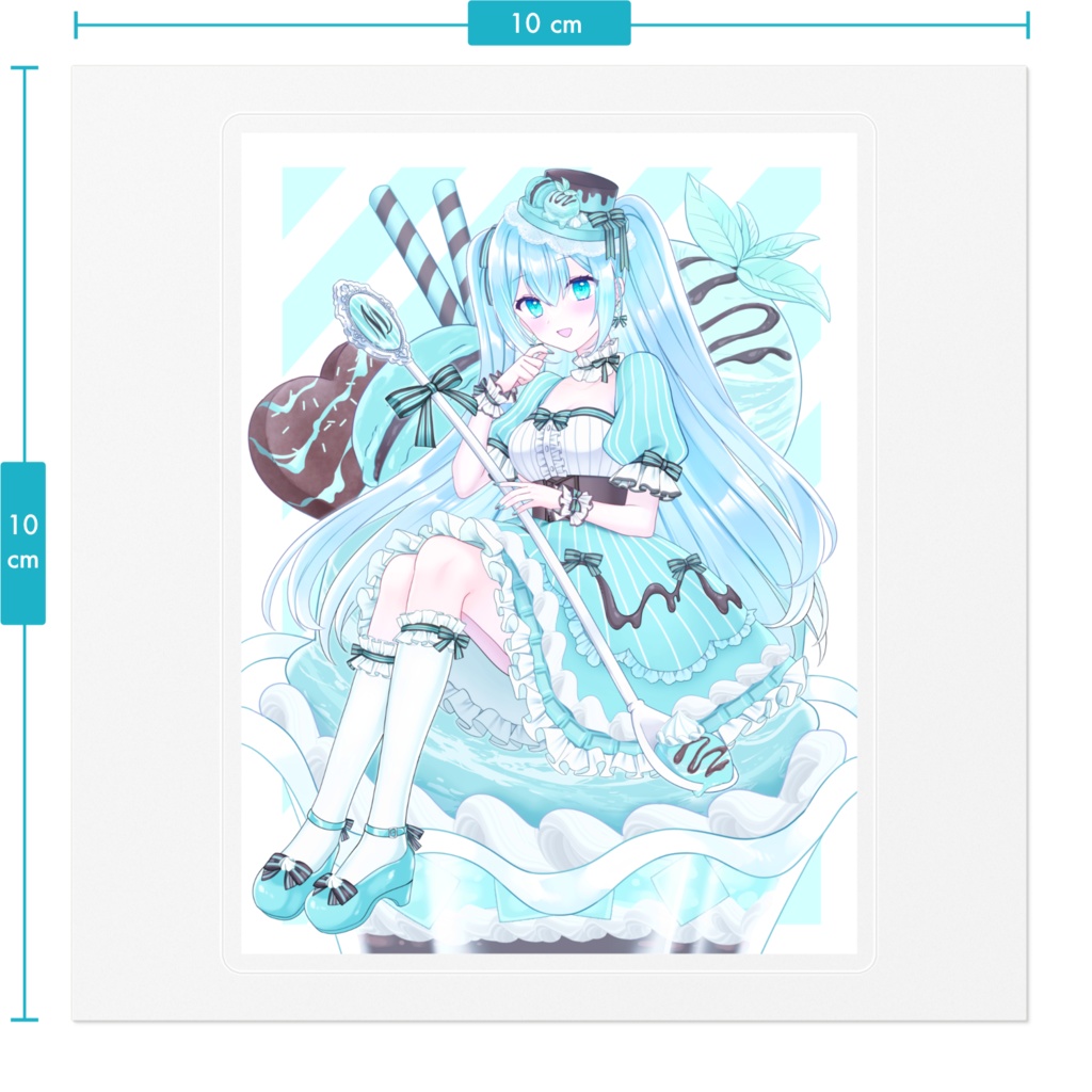 チョコミントマリン ステッカー