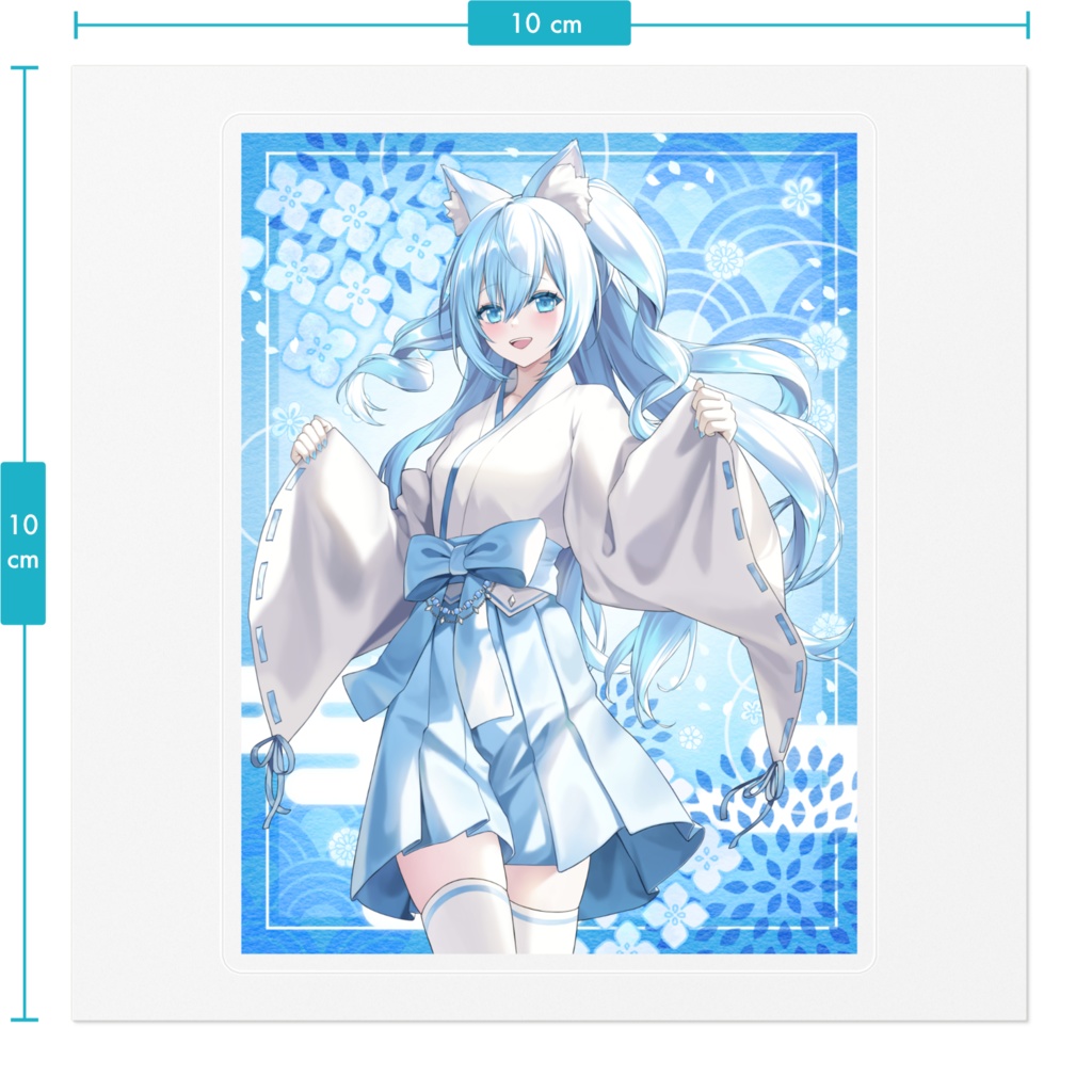 狐耳巫女空姫マリン ステッカー