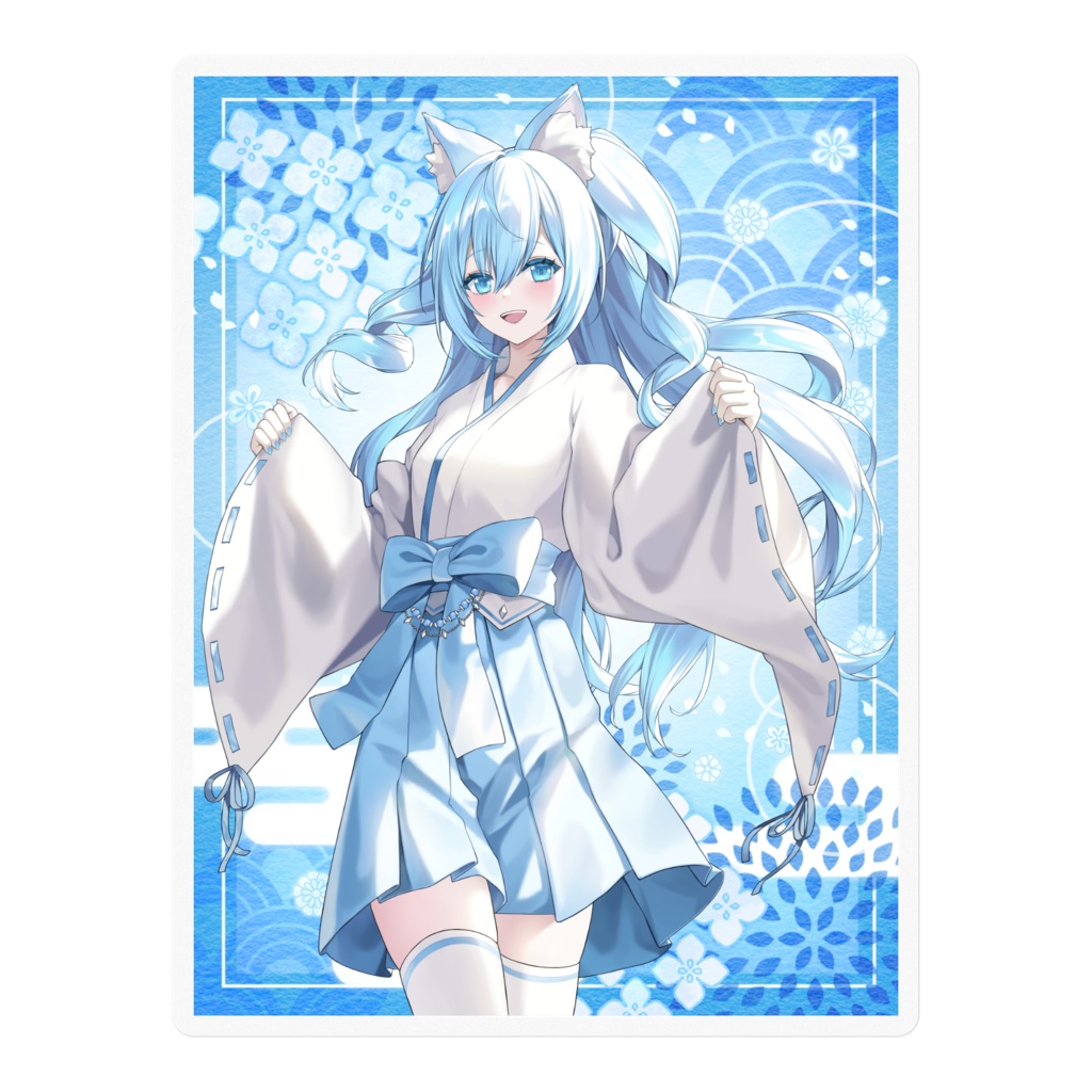 狐耳巫女空姫マリン ステッカー