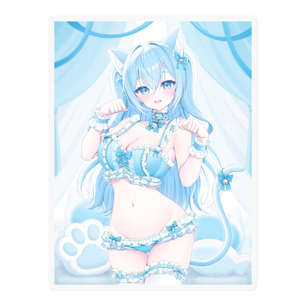空姫マリン猫耳グッズ ステッカー