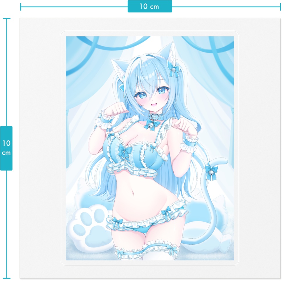 空姫マリン猫耳グッズ ステッカー