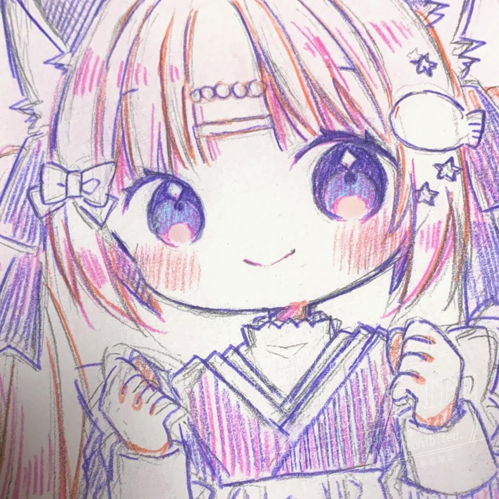 ときめぐり展メインキャラの女の子直筆イラスト