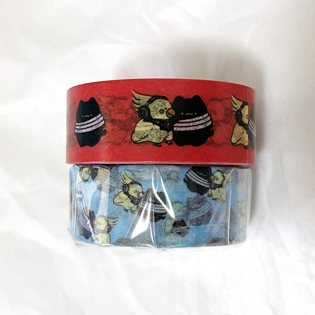 なかよし同期ちゃんのマスキングテープ(B柄)&もぐもぐシールセット