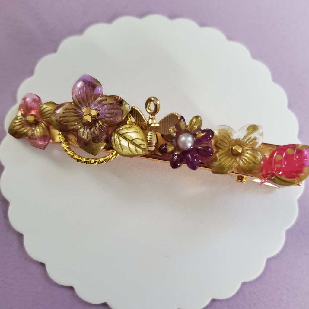 鬼滅の刃イメージ 金古美紫陽花のヘアクリップ