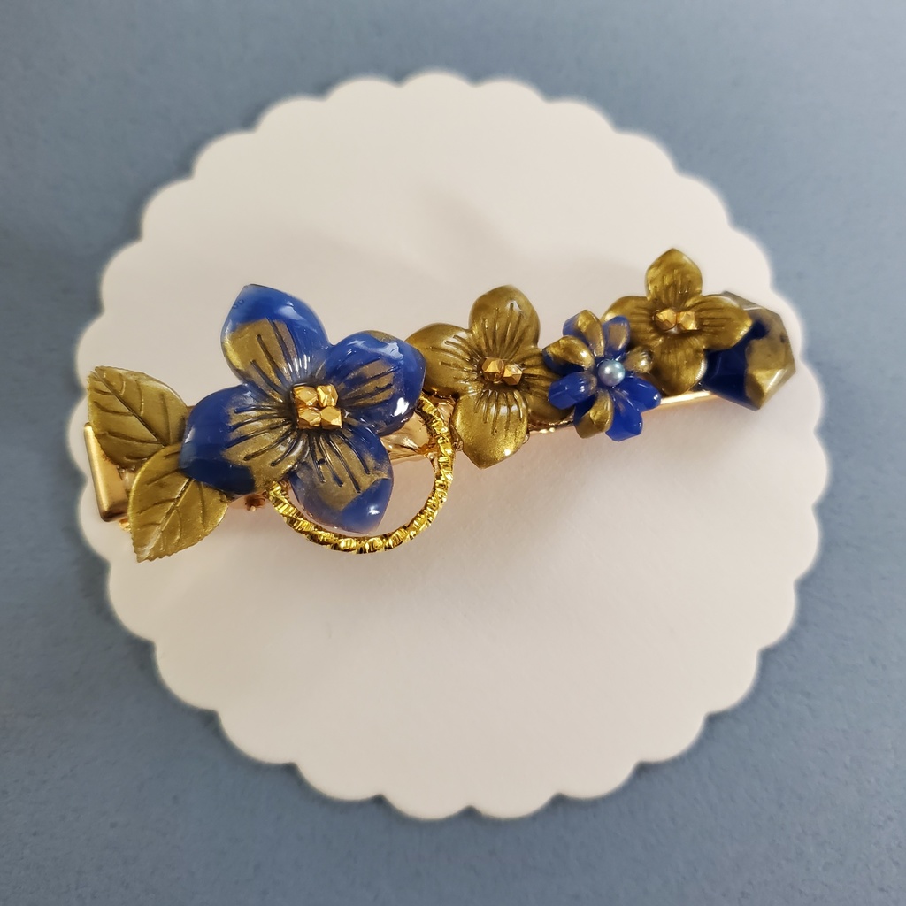 鬼滅の刃イメージ 金古美紫陽花のヘアクリップ