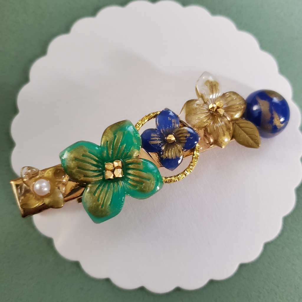 鬼滅の刃イメージ 金古美紫陽花のヘアクリップ