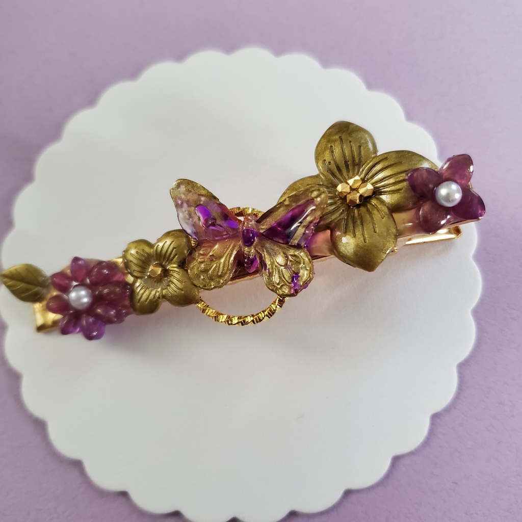 鬼滅の刃イメージ 金古美紫陽花のヘアクリップ