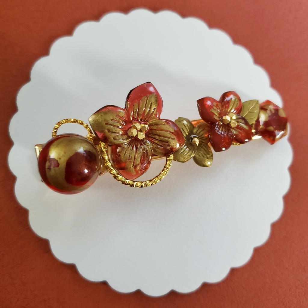 鬼滅の刃イメージ 金古美紫陽花のヘアクリップ