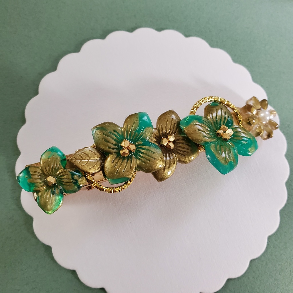 鬼滅の刃イメージ 金古美紫陽花のヘアクリップ